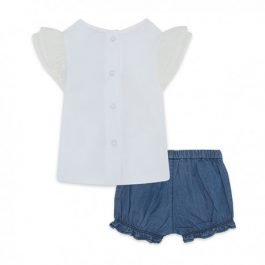 Conjunto camiseta manga corta blanca y short “Popelín” Tuc Tuc