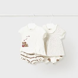 1609-Conjunto 4pzs algodón sostenible niña