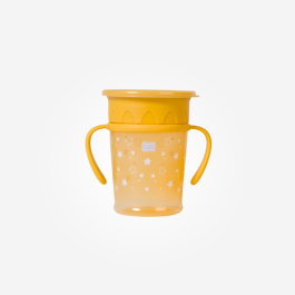 Vaso 360º Antigoteo “Amazing Cup” Mostaza Saro