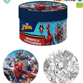 508276-Puzzle Round Spiderman 2en1 150PCS